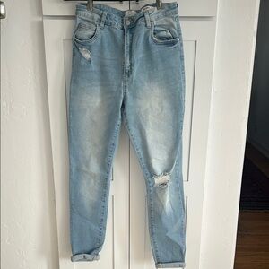 Cotton On Light Blue Women's High Waisted Skinny Jeans